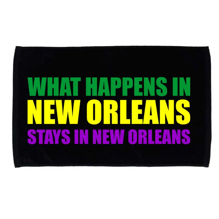 What Happens in New Orleans Stays in New Orleans Mardi Gras Microfiber Hand Towel