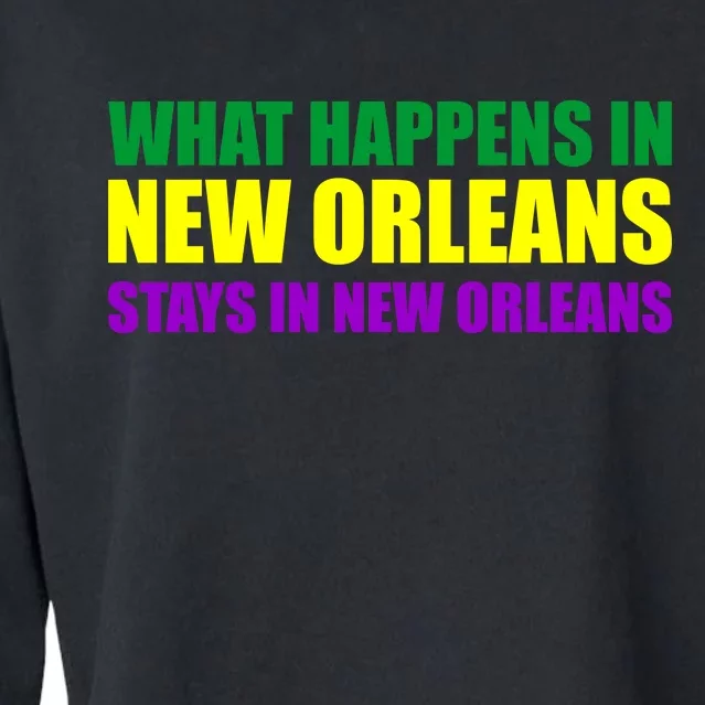 What Happens in New Orleans Stays in New Orleans Mardi Gras Cropped Pullover Crew