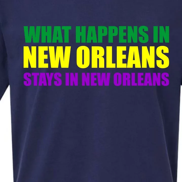 What Happens in New Orleans Stays in New Orleans Mardi Gras Sueded Cloud Jersey T-Shirt