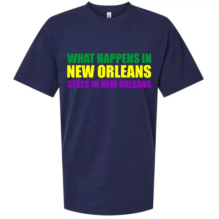 What Happens in New Orleans Stays in New Orleans Mardi Gras Sueded Cloud Jersey T-Shirt