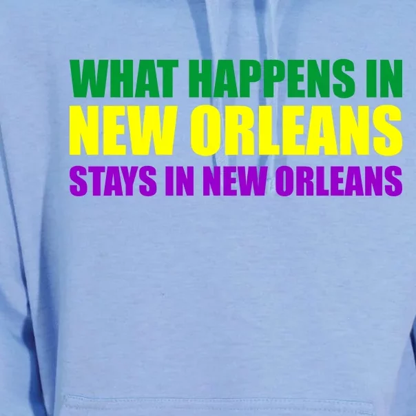 What Happens in New Orleans Stays in New Orleans Mardi Gras Unisex Surf Hoodie