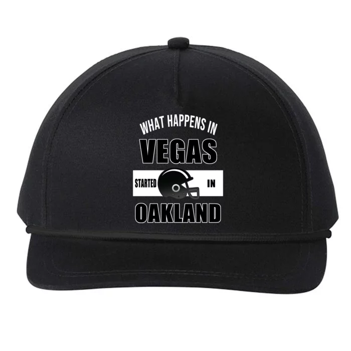 What Happens In Vegas started In Oakland Football Snapback Five-Panel Rope Hat