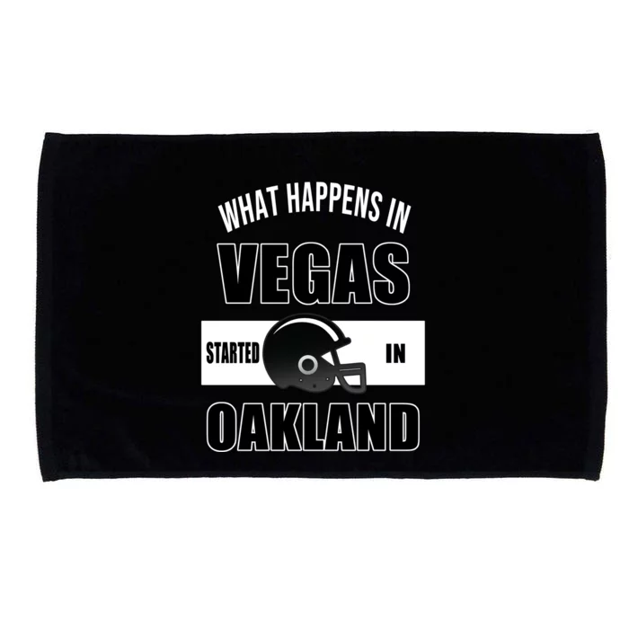 What Happens In Vegas started In Oakland Football Microfiber Hand Towel