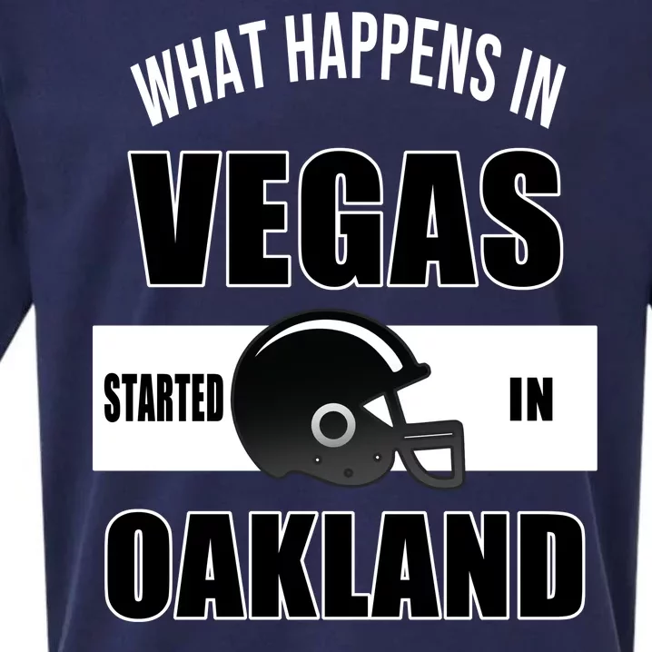 What Happens In Vegas started In Oakland Football Sueded Cloud Jersey T-Shirt