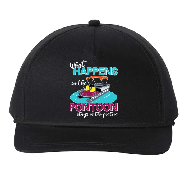 What Happens On The Pontoon Stays On The Pontoon Snapback Five-Panel Rope Hat