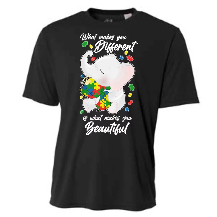 What Makes You Different Is What Makes You Beautiful Autism Cooling Performance Crew T-Shirt