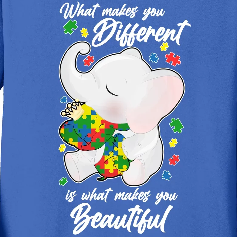 What Makes You Different Is What Makes You Beautiful Autism Kids Long Sleeve Shirt