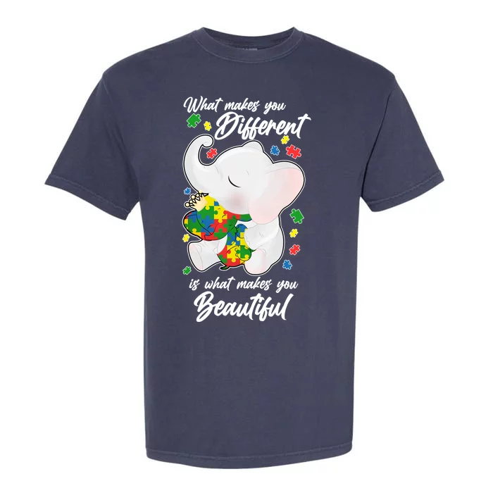 What Makes You Different Is What Makes You Beautiful Autism Garment-Dyed Heavyweight T-Shirt