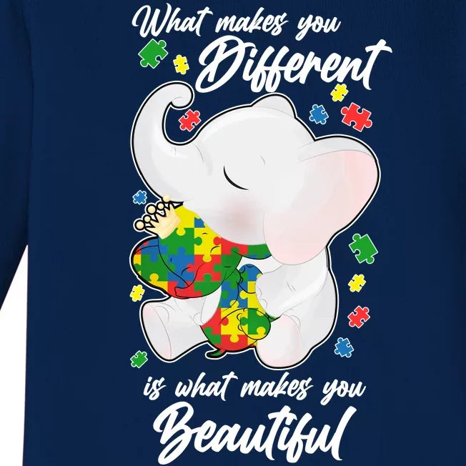 What Makes You Different Is What Makes You Beautiful Autism Baby Long Sleeve Bodysuit