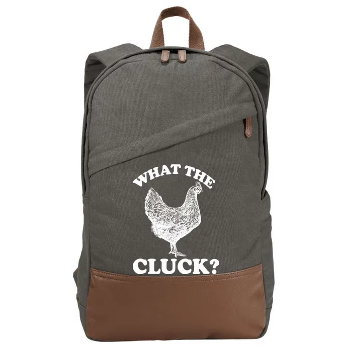 What the Cluck? Funny Chicken Cotton Canvas Backpack