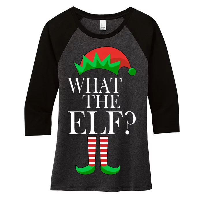 What The Elf Funny Family Matching Christmas Women's Tri-Blend 3/4-Sleeve Raglan Shirt