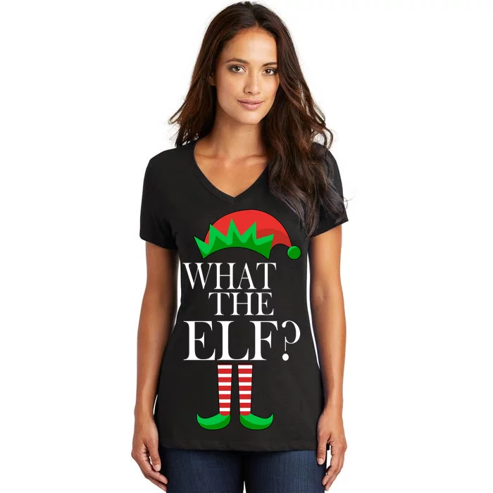 What The Elf Funny Family Matching Christmas Women's V-Neck T-Shirt