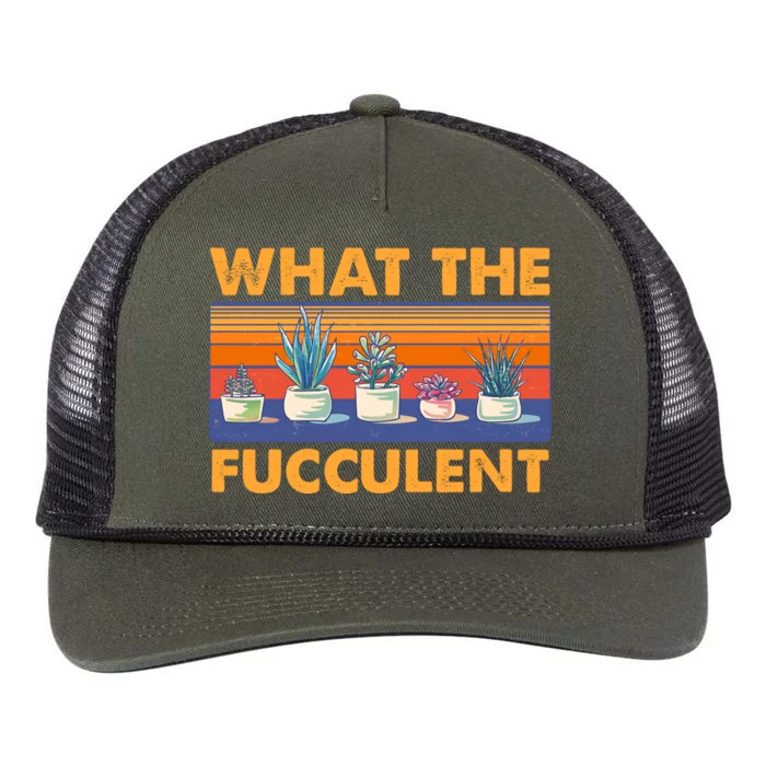 What The Fucculent Succulent Retro Rope Trucker Hat Cap