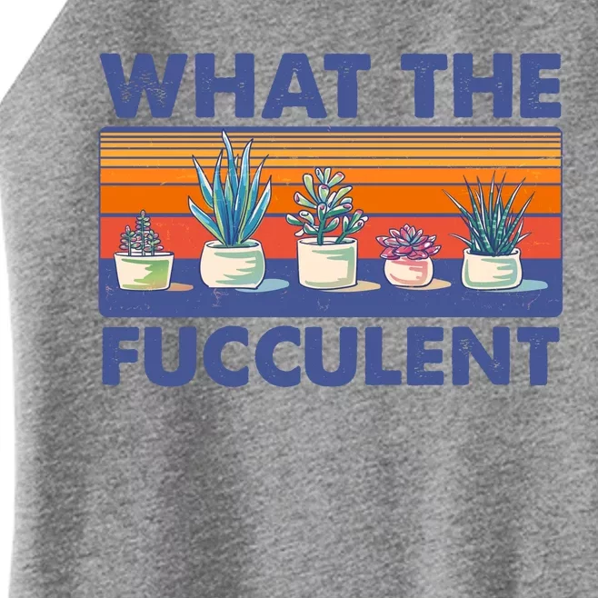 What The Fucculent Succulent Women’s Perfect Tri Rocker Tank