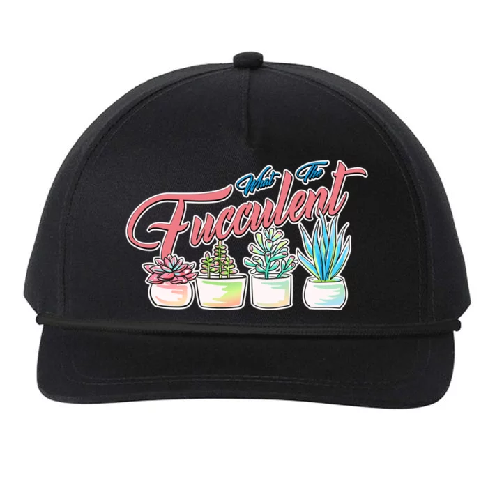 What the Fucculent Succulent Fanatic Plant Collector Snapback Five-Panel Rope Hat