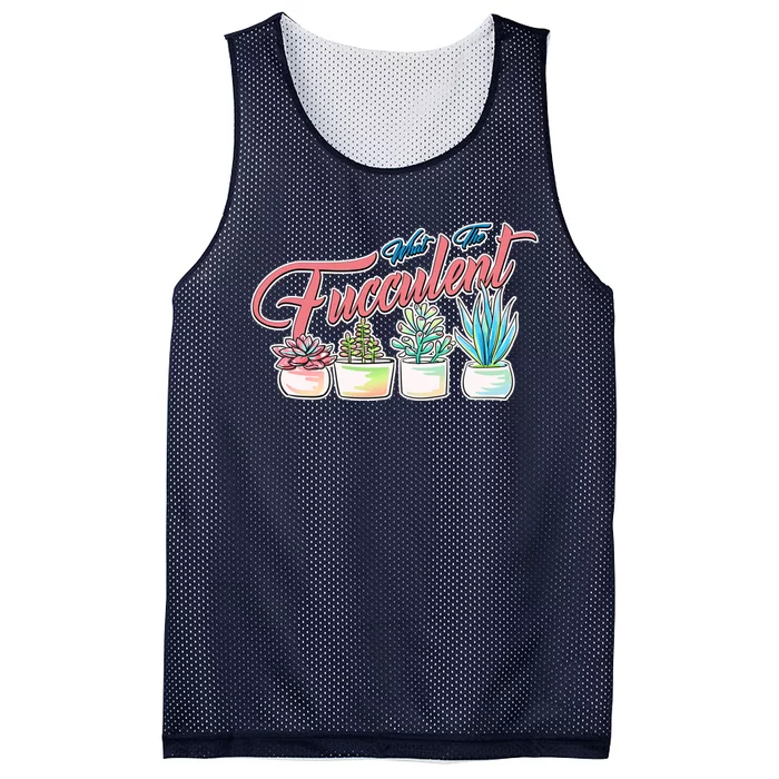 What the Fucculent Succulent Fanatic Plant Collector Mesh Reversible Basketball Jersey Tank