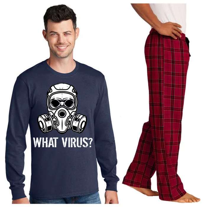 What Virus Funny Gas Mask Long Sleeve Pajama Set