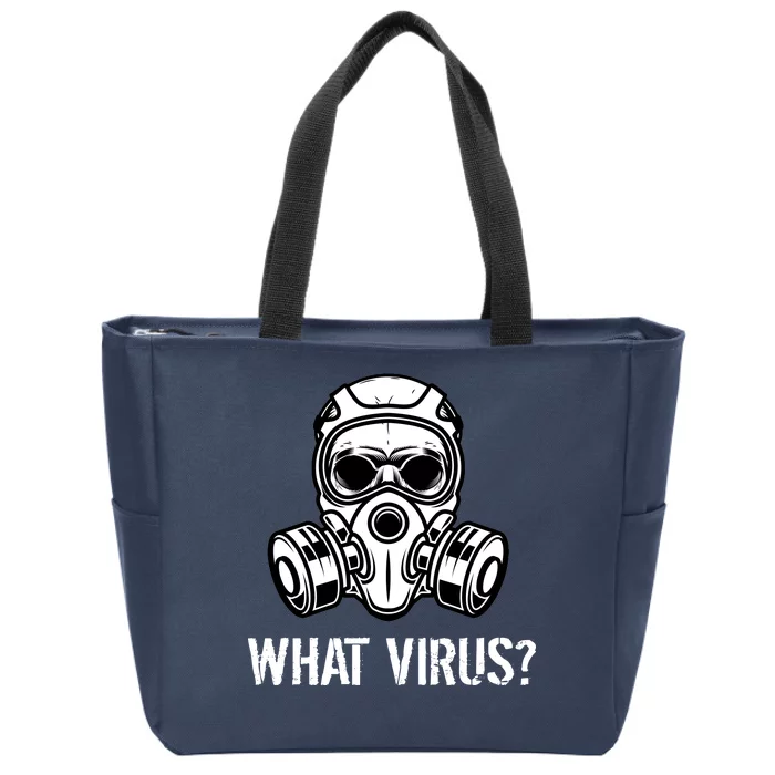 What Virus Funny Gas Mask Zip Tote Bag