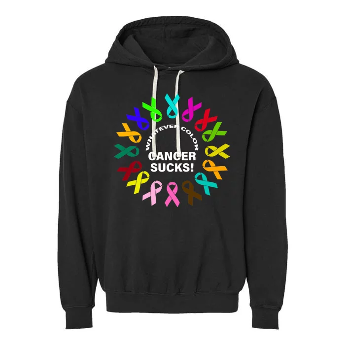 Whatever Color Cancer Sucks! Garment-Dyed Fleece Hoodie