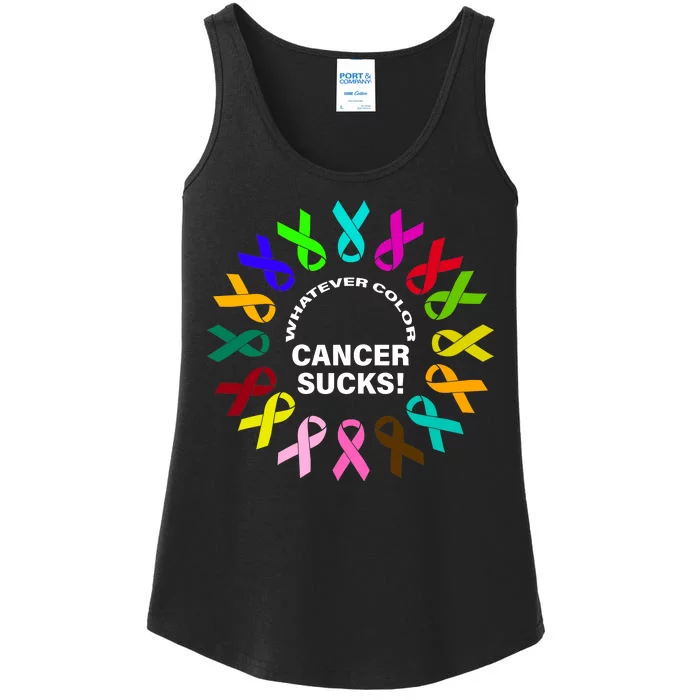 Whatever Color Cancer Sucks! Ladies Essential Tank