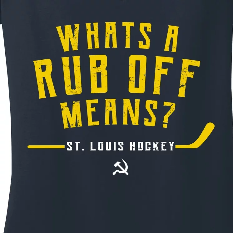 What's a Rub Off Means? Women's V-Neck T-Shirt