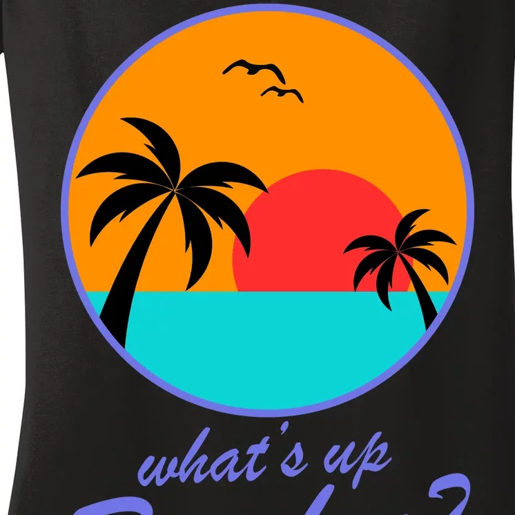 What's Up Beaches? Women's V-Neck T-Shirt