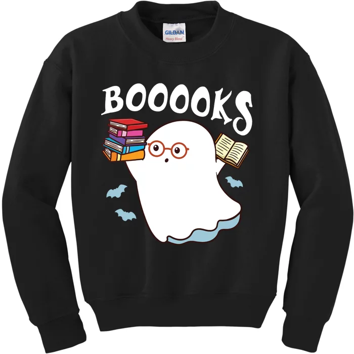 Women Halloween Books Librarian English Teacher Reader Reading Vneck Kids Sweatshirt