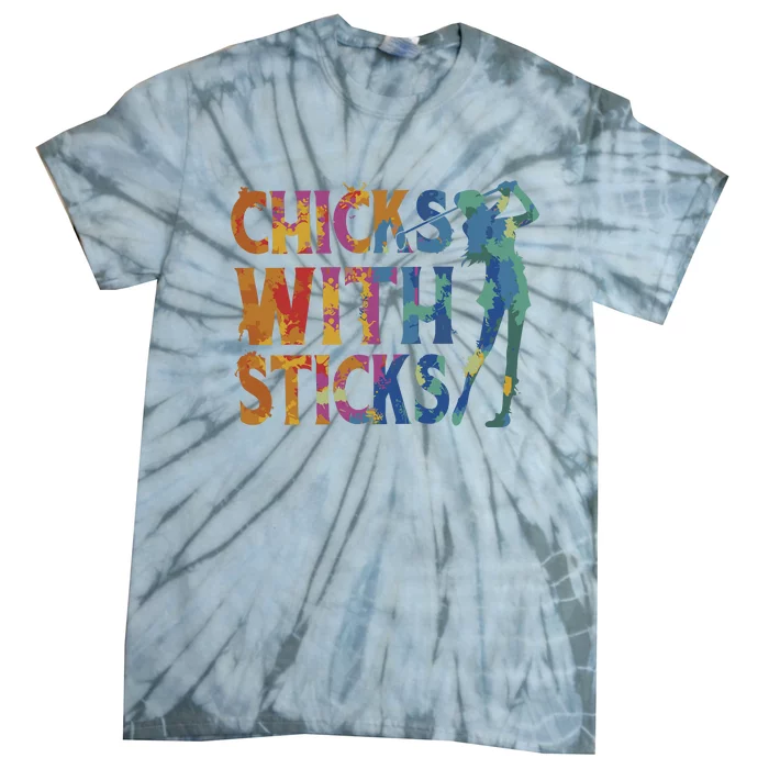 Watercolor Heart Beat Chicks With Sticks Tie-Dye T-Shirt