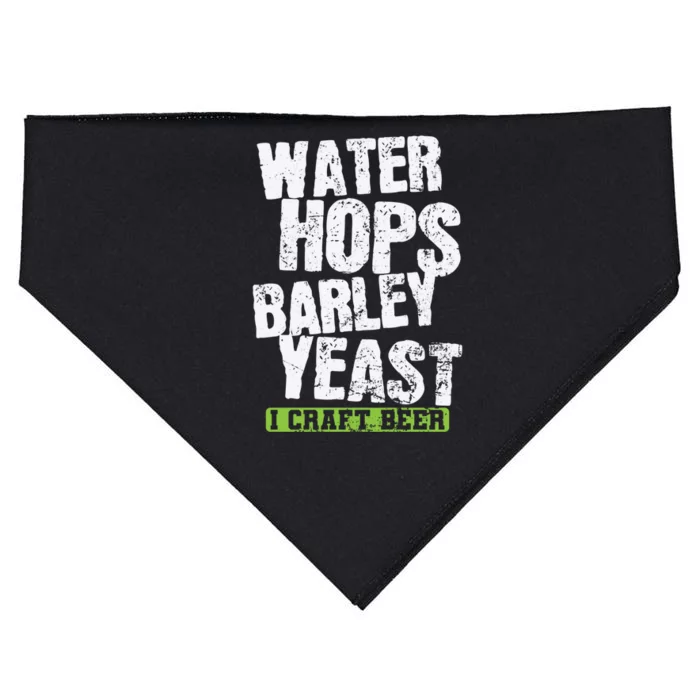 Water Hops Barley Yeast I Craft Beer Gift USA-Made Doggie Bandana