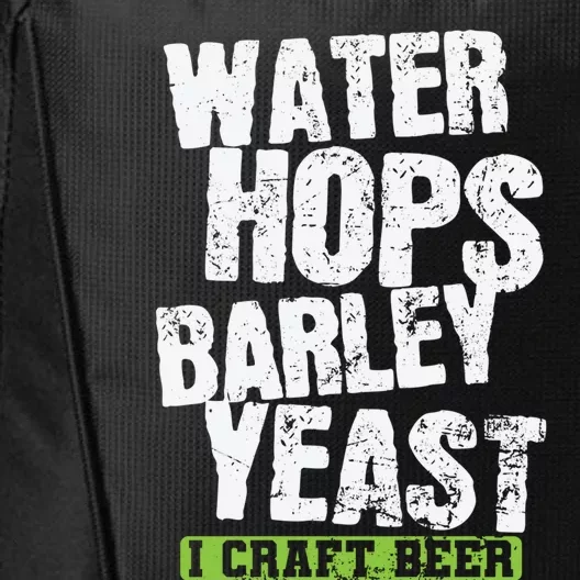 Water Hops Barley Yeast I Craft Beer Gift City Backpack