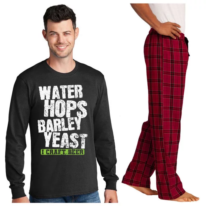 Water Hops Barley Yeast I Craft Beer Gift Long Sleeve Pajama Set