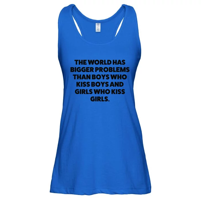 World Has Bigger Problems Than Who Kiss Ladies Essential Flowy Tank