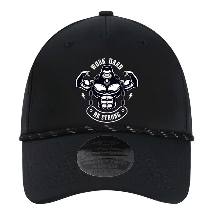 Work Hard Be Strong Gorilla Silverback Monkey Ape Gift Performance The Dyno Cap