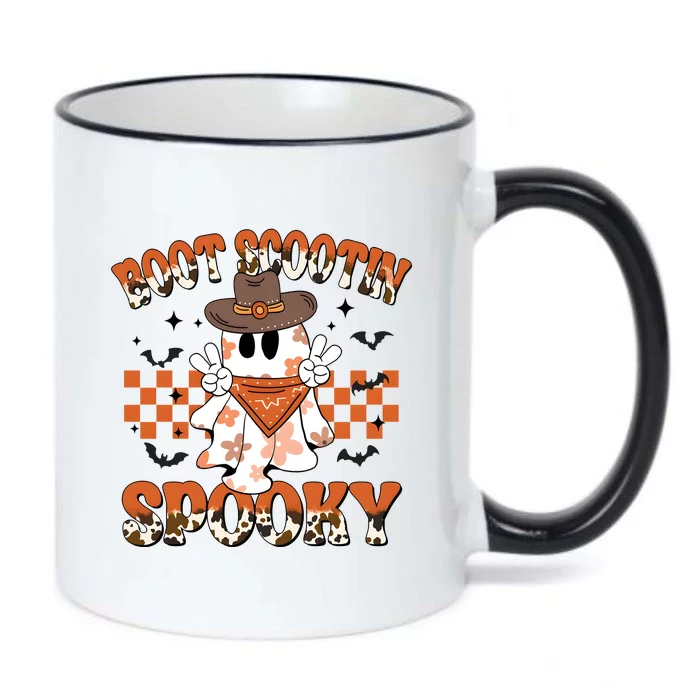 Western Halloween Boot Scoot Spooky Ghost Ghoul Black Color Changing Mug