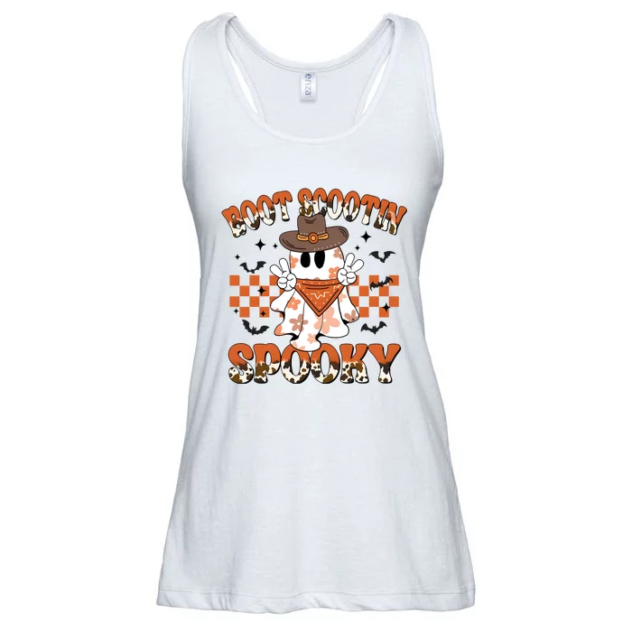 Western Halloween Boot Scoot Spooky Ghost Ghoul Ladies Essential Flowy Tank