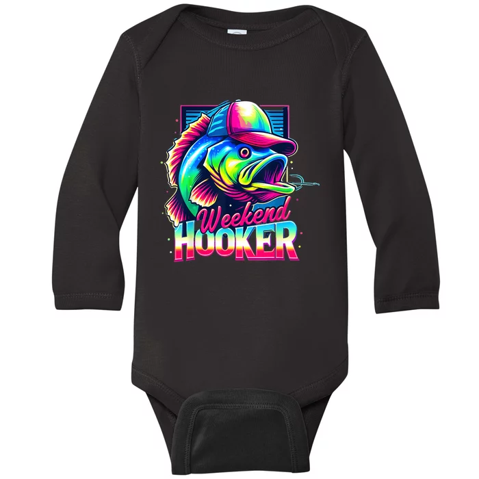 Weekend Hooker Colorful Fishing Baby Long Sleeve Bodysuit