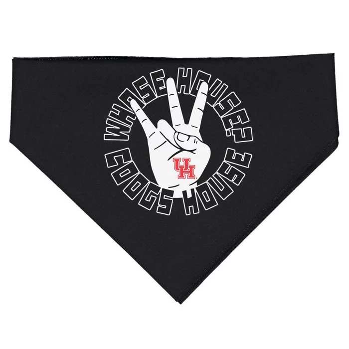 Whose House Coogs House USA-Made Doggie Bandana