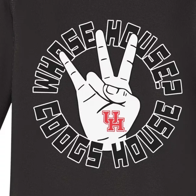 Whose House Coogs House Baby Long Sleeve Bodysuit