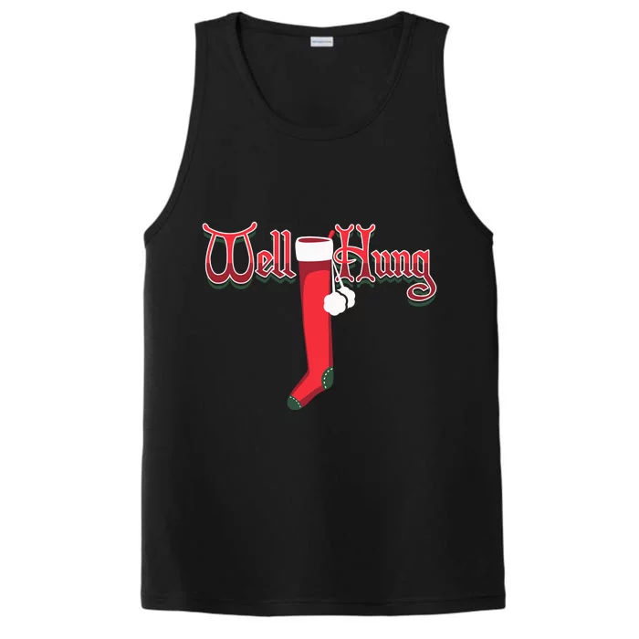 Well Hung Christmas Sock Holiday Season Performance Tank