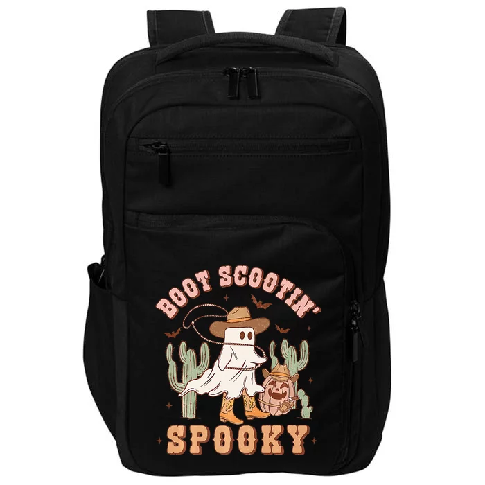 Western Halloween Cowboy Ghost Boot Scootin Spooky Impact Tech Backpack