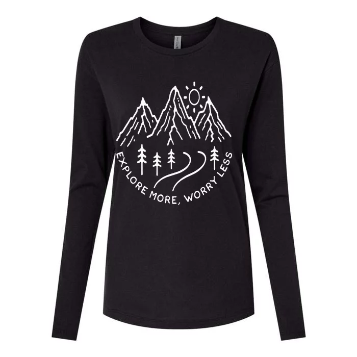 Wildlife Hiking Camping Mountain Travel Adventure Road Trip Womens Cotton Relaxed Long Sleeve T-Shirt