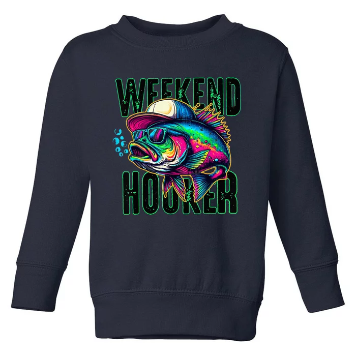 Weekend Hooker Colorful Fishing Toddler Sweatshirt