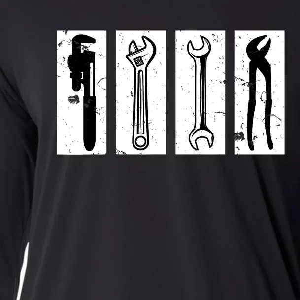 Wrench Heating Construction Plumber Plant Mechanic Cooling Performance Long Sleeve Crew