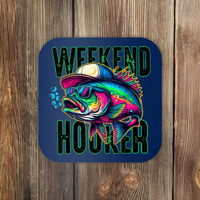 Weekend Hooker Colorful Fishing Coaster