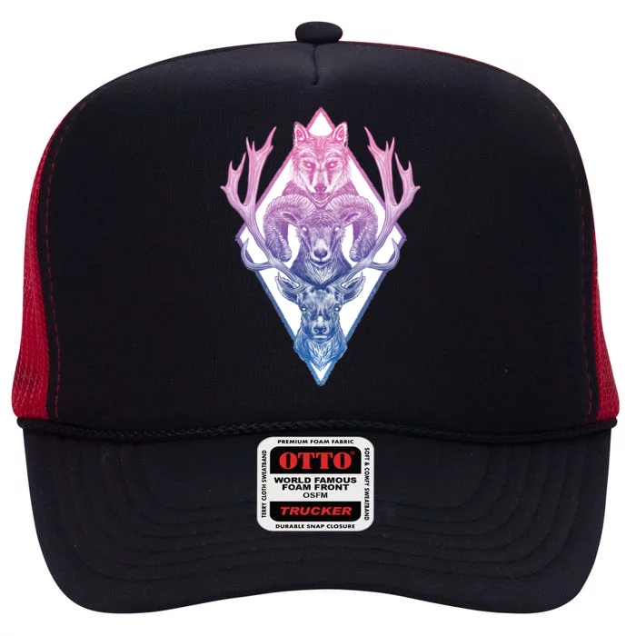 Wolfram Hart (Color) High Crown Mesh Trucker Hat