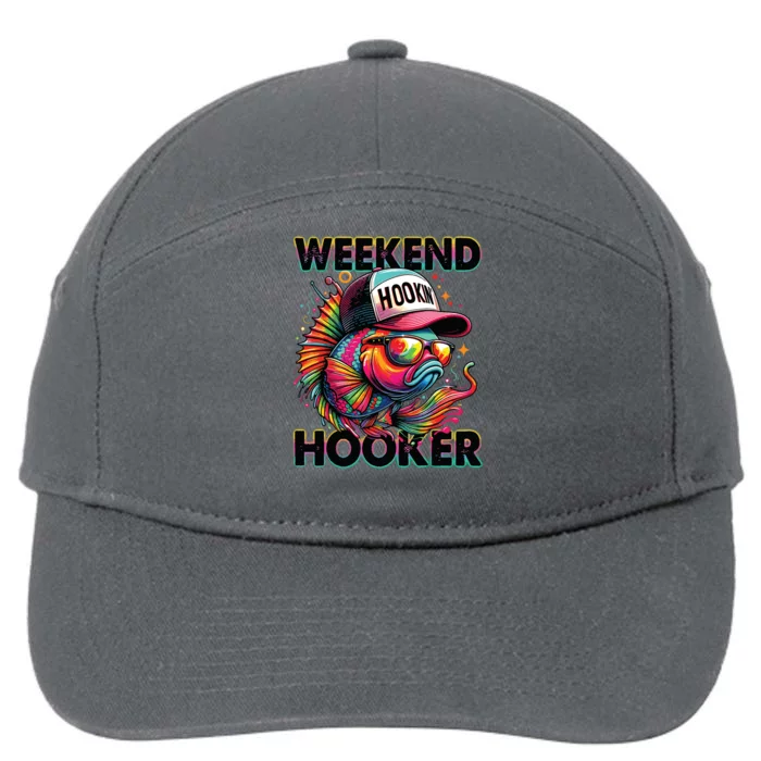 Weekend Hooker Colorful Fishing 7-Panel Snapback Hat