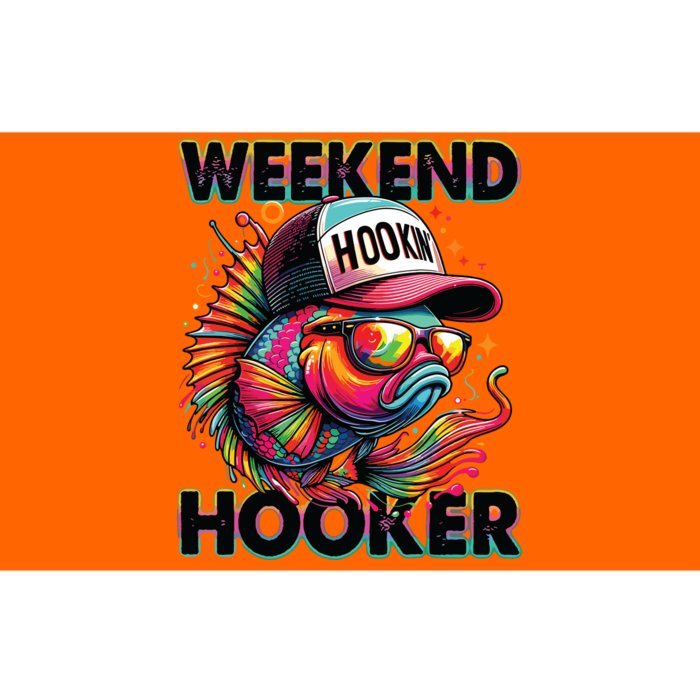 Weekend Hooker Colorful Fishing Bumper Sticker