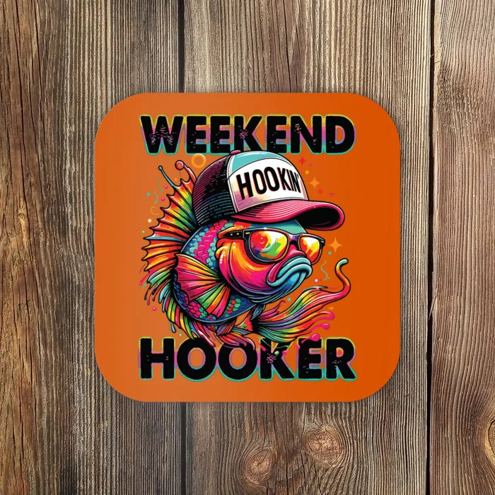 Weekend Hooker Colorful Fishing Coaster