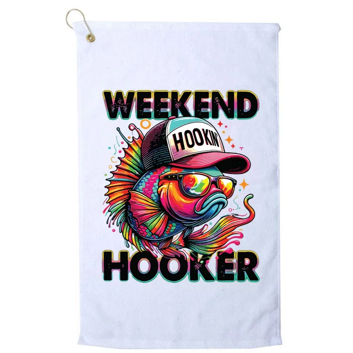 Weekend Hooker Colorful Fishing Platinum Collection Golf Towel