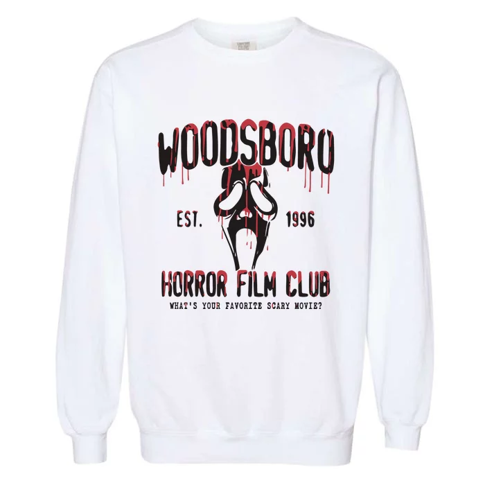 Woodsboro Horror Club Film Spooky Season Garment-Dyed Sweatshirt